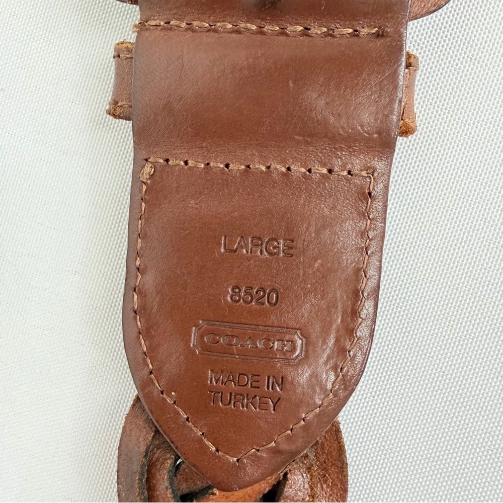 Vintage Coach Women’s Size Large Brown Braided Leather Belt - Picture 9 of 12
